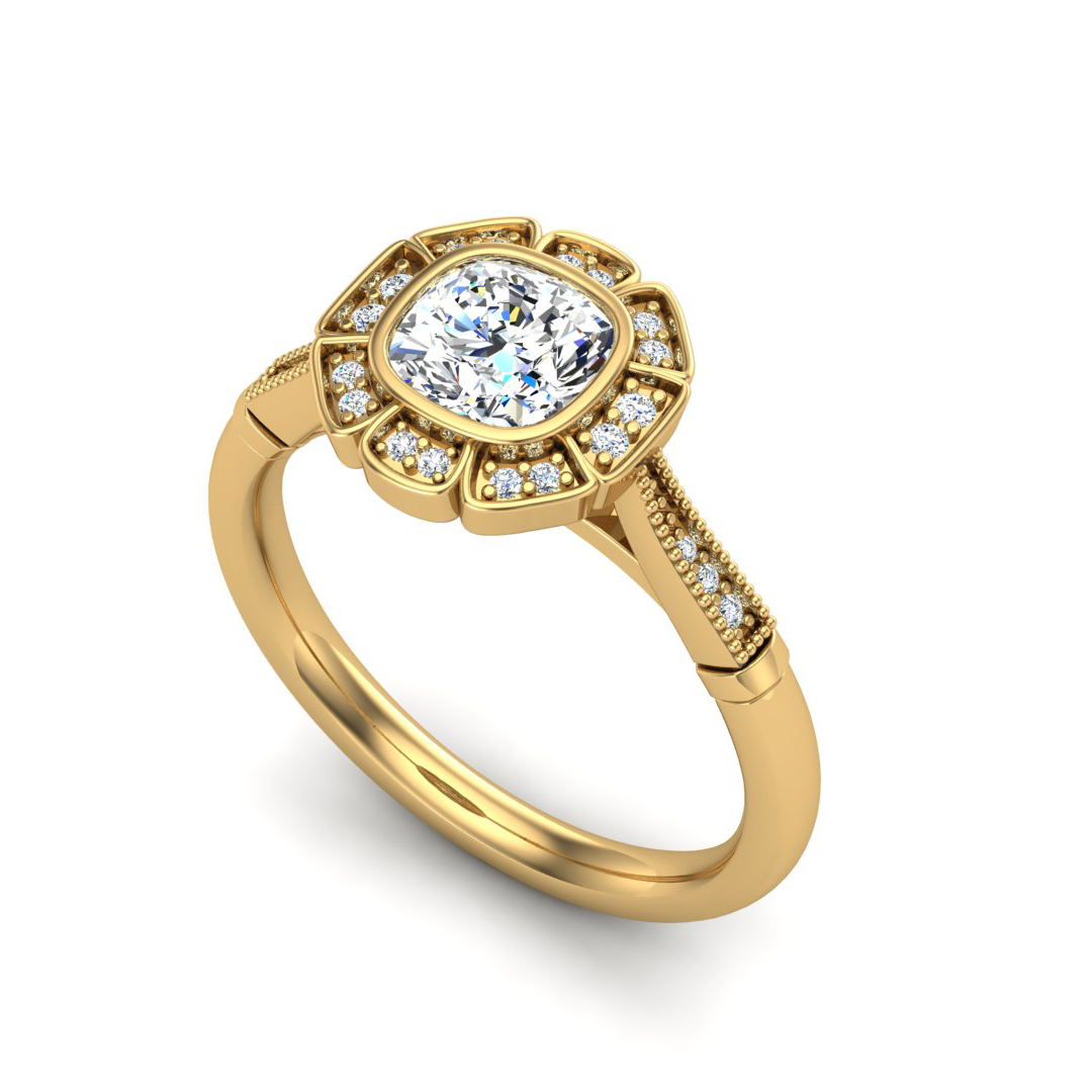 Kaylani Halo Engagement Ring